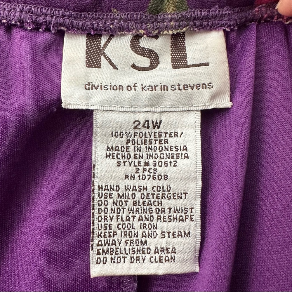 Karin Stevens Purple Floral Maxi Skirt - Picture 5 of 8